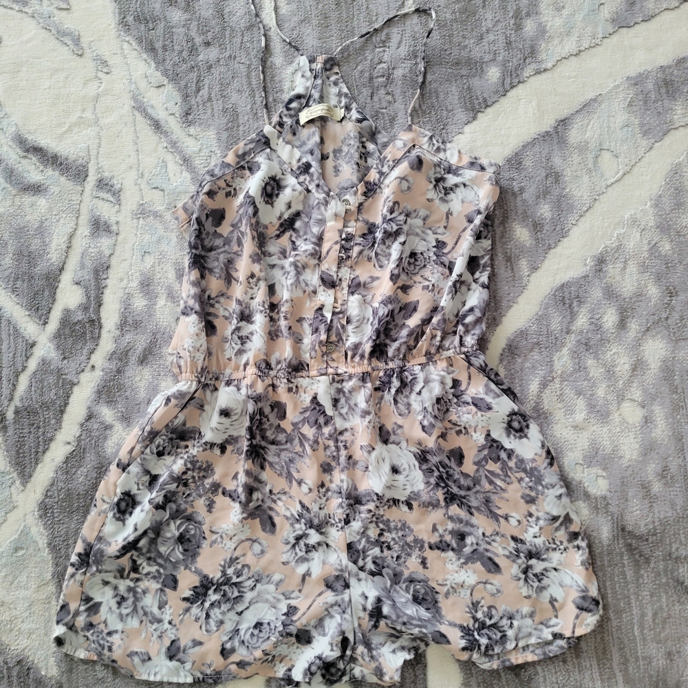 Floral Halter Romper Sizr M